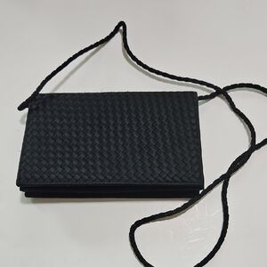 Talbots Black Woven Clutch